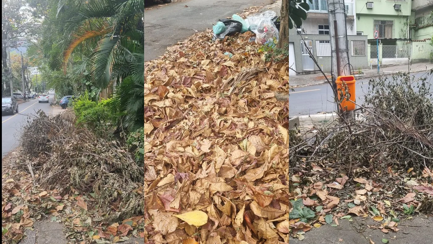 Cenário de guerra no Grajaú: duas semanas após ventania histórica, bairro sofre com abandono e calçadas bloqueadas